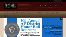 What Fortmillschools.org website looked like in 2020 (4 years ago)