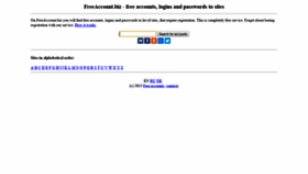 What Freeaccount.biz website looked like in 2020 (4 years ago)