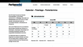 What Ferienwiki.de website looked like in 2020 (4 years ago)