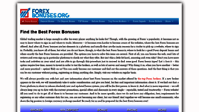 What Forexbonuses.org website looked like in 2020 (5 years ago)