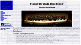 What Festivalcitywinds.ca website looked like in 2020 (6 years ago)