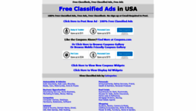 What Freeclassifiedads.us website looked like in 2020 (4 years ago)