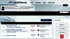 What Forums.warframe.com website looked like in 2020 (4 years ago)