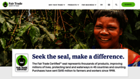 What Fairtradecertified.org website looked like in 2020 (4 years ago)