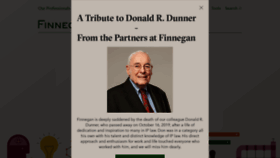 What Finnegan.com website looked like in 2020 (4 years ago)