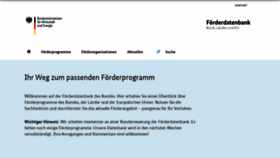 What Foerderdatenbank.de website looked like in 2020 (4 years ago)