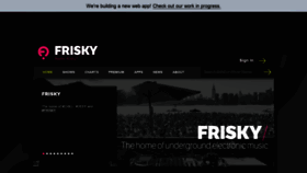 What Friskyradio.com website looked like in 2020 (4 years ago)