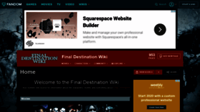 What Finaldestination.wikia.com website looked like in 2020 (4 years ago)