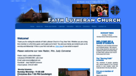 What Faithlutherantroy.com website looked like in 2020 (4 years ago)