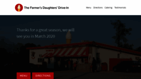 What Farmersdaughtersdrivein.com website looked like in 2020 (4 years ago)