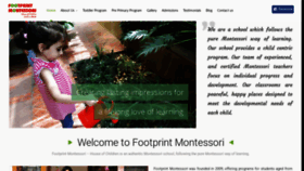What Footprintmontessori.in website looked like in 2020 (4 years ago)