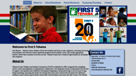 What First5tehama.org website looked like in 2020 (4 years ago)