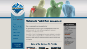 What Foothillpainmanagement.com website looked like in 2020 (4 years ago)