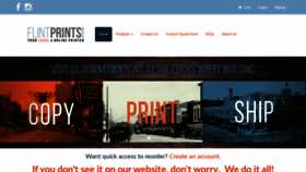What Flintprints.com website looked like in 2020 (5 years ago)