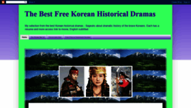 What Freekoreanhistoricaldramas.blogspot.com website looked like in 2020 (4 years ago)