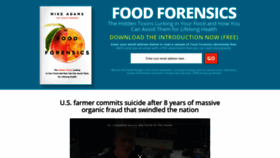What Foodforensics.com website looked like in 2020 (5 years ago)