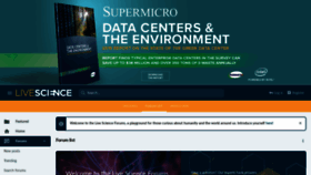 What Forums.livescience.com website looked like in 2020 (4 years ago)