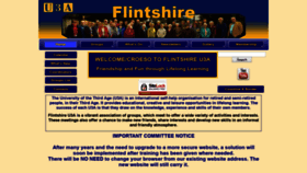 What Flintshire-u3a.co.uk website looked like in 2020 (4 years ago)