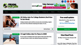 What Frugalforless.com website looked like in 2020 (4 years ago)