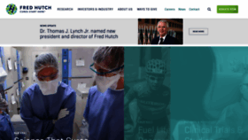 What Fredhutch.org website looked like in 2020 (4 years ago)