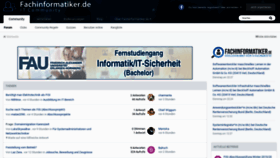 What Fachinformatiker.de website looked like in 2020 (5 years ago)