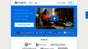 What Fluentu.com website looked like in 2020 (4 years ago)