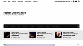 What Fashionlifestylefood.com website looked like in 2020 (4 years ago)
