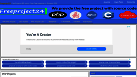 What Freeproject24.com website looked like in 2020 (4 years ago)