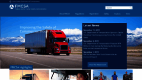 What Fmcsa.dot.gov website looked like in 2020 (4 years ago)