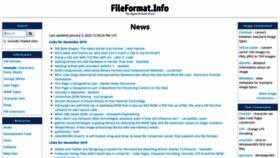 What Fileformat.info website looked like in 2020 (4 years ago)