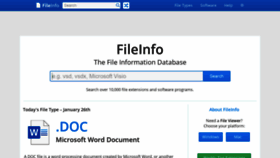 What Fileinfo.com website looked like in 2020 (4 years ago)
