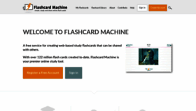 What Flashcardmachine.com website looked like in 2020 (4 years ago)