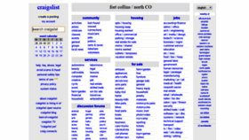 What Fortcollins.craigslist.org website looked like in 2020 (4 years ago)