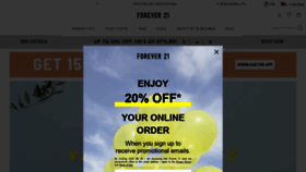 What Forever21.com website looked like in 2020 (4 years ago)
