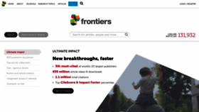 What Frontiersin.org website looked like in 2020 (4 years ago)