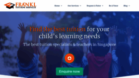 What Frankltuition.sg website looked like in 2020 (4 years ago)