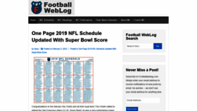 What Footballweblog.com website looked like in 2020 (5 years ago)