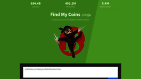 What Findmycoins.ninja website looked like in 2020 (4 years ago)