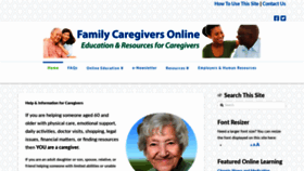 What Familycaregiversonline.net website looked like in 2020 (4 years ago)
