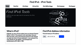 What Findipv6.com website looked like in 2020 (4 years ago)