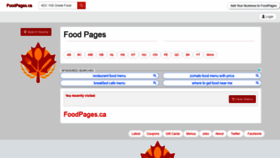 What Foodpages.ca website looked like in 2020 (4 years ago)