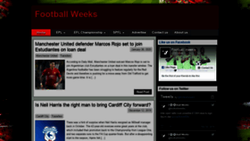 What Footballweeks.com website looked like in 2020 (4 years ago)