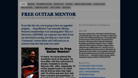 What Freeguitarmentor.com website looked like in 2020 (4 years ago)