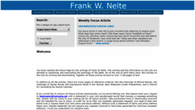 What Franknelte.net website looked like in 2020 (4 years ago)