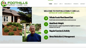 What Foothillsfamilycarellc.com website looked like in 2020 (4 years ago)