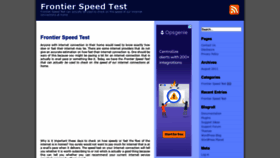 What Frontierspeedtest.org website looked like in 2020 (4 years ago)