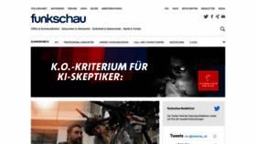 What Funkschau.de website looked like in 2020 (4 years ago)