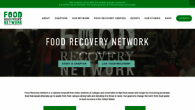 What Foodrecoverynetwork.org website looked like in 2020 (4 years ago)