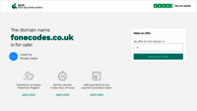 What Fonecodes.co.uk website looked like in 2020 (4 years ago)