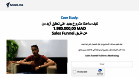 What Funnels.ma website looked like in 2020 (5 years ago)